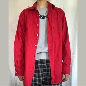 RED LEVIS DENIM SHIRT